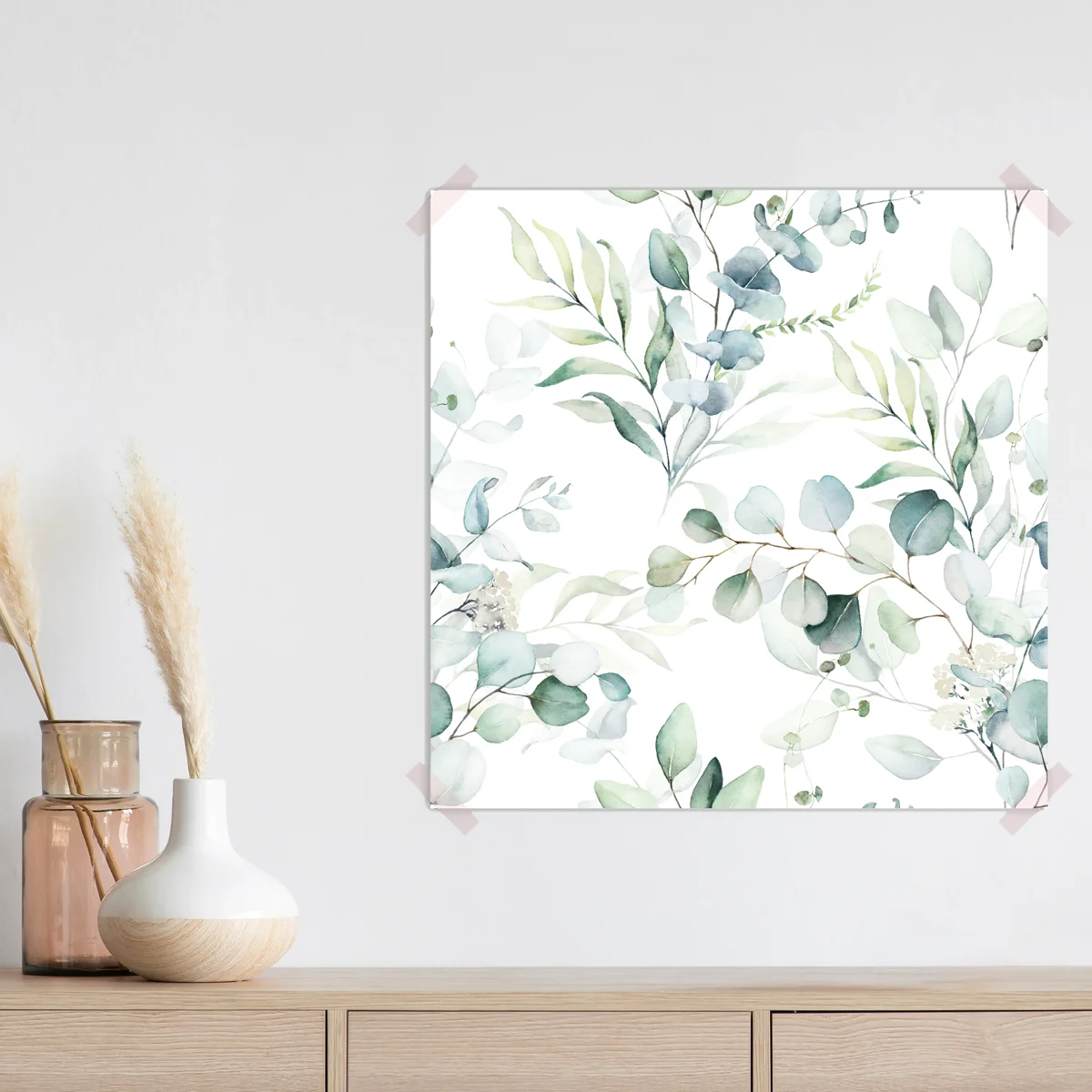 Poster aquarell eukalyptus blättermuster Poster aquarell eukalyptus blättermuster