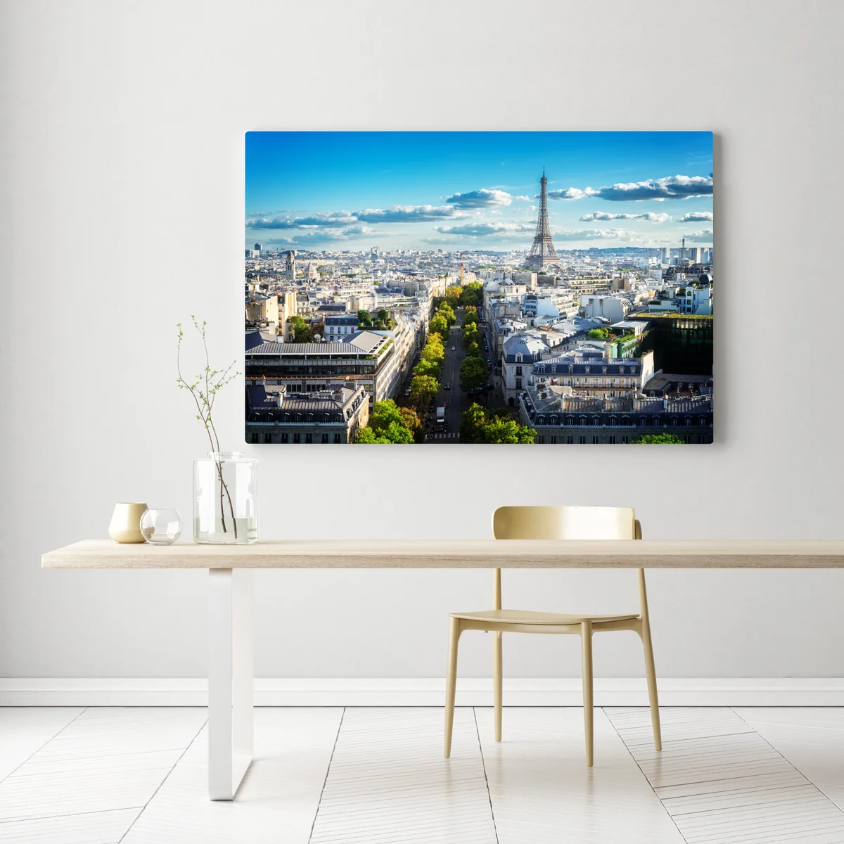 Leinwandbild panorama von Paris mit dem Eiffelturm Leinwandbild panorama von Paris mit dem Eiffelturm