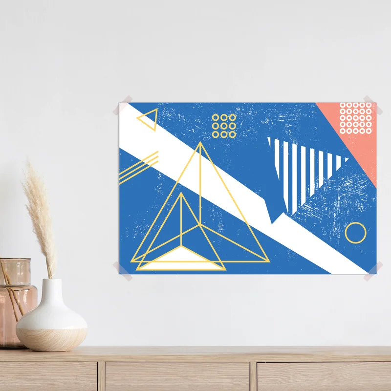 Poster geometrische abstraktion in blau Poster geometrische abstraktion in blau