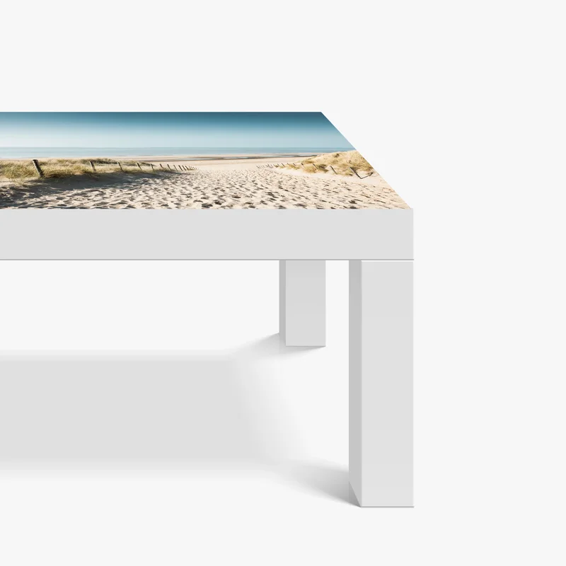 Tischaufkleber und Schreibtischaufkleber sanddünen und ruhige Nordsee bei Noordwijk