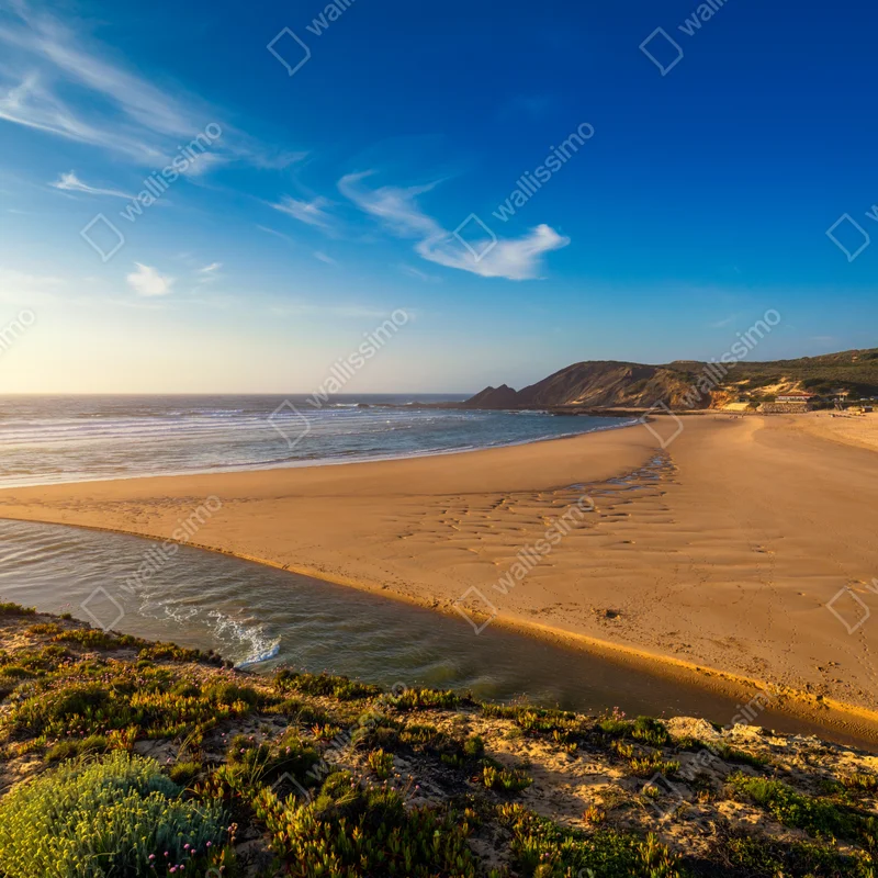 Fototapeta Praia da Amoreira panoramiczny widok Fototapeta Praia da Amoreira panoramiczny widok