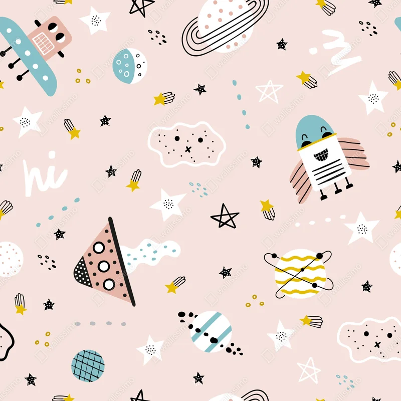 Tischaufkleber und Schreibtischaufkleber verspieltes pastell-weltraummuster für kinder Tischaufkleber und Schreibtischaufkleber verspieltes pastell-weltraummuster für kinder