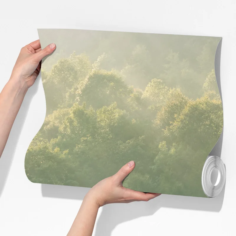 Fototapete nebeliger fichtenwald in den Karpaten bei sonnenaufgang Fototapete nebeliger fichtenwald in den Karpaten bei sonnenaufgang