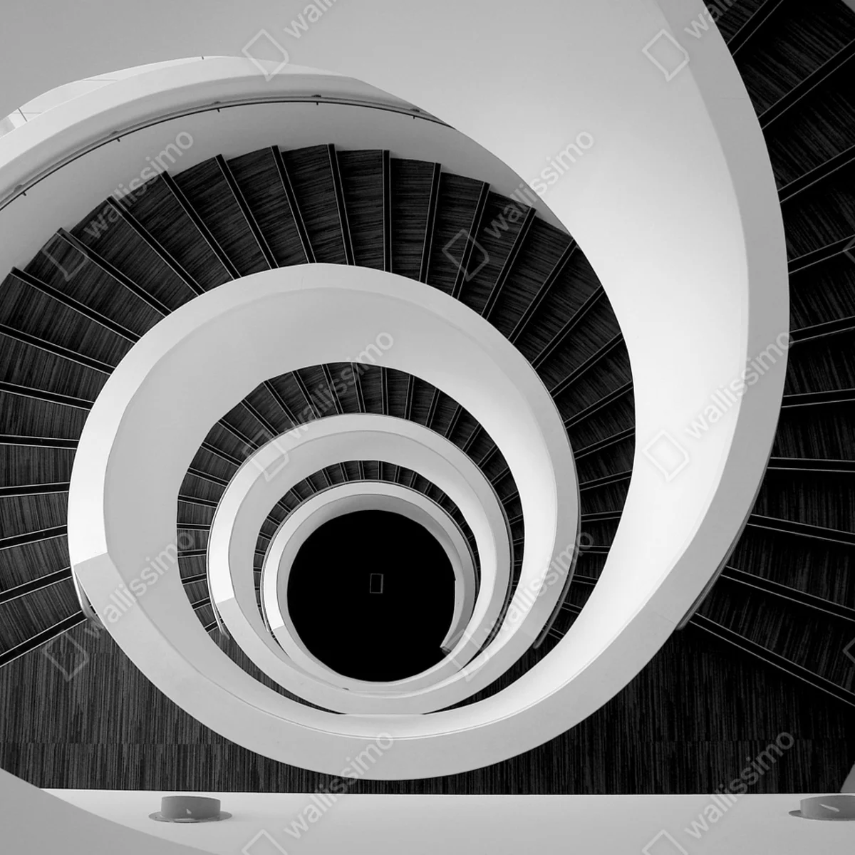 Fototapete spiraltreppe in monochrom Fototapete spiraltreppe in monochrom