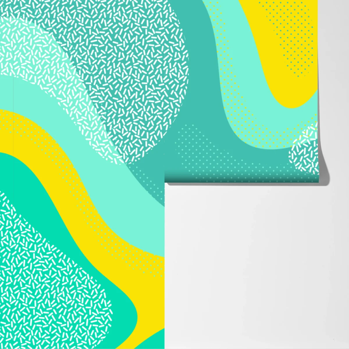 Fototapete türkis-gelbes abstraktes muster Fototapete türkis-gelbes abstraktes muster