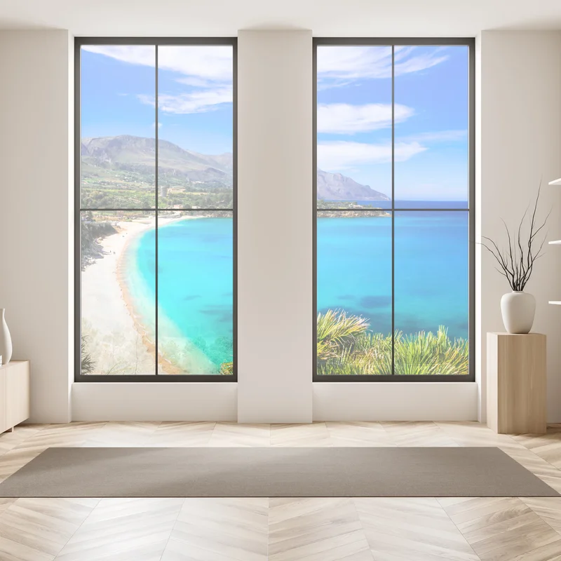 Fensteraufkleber türkisstrand küstenlandschaft