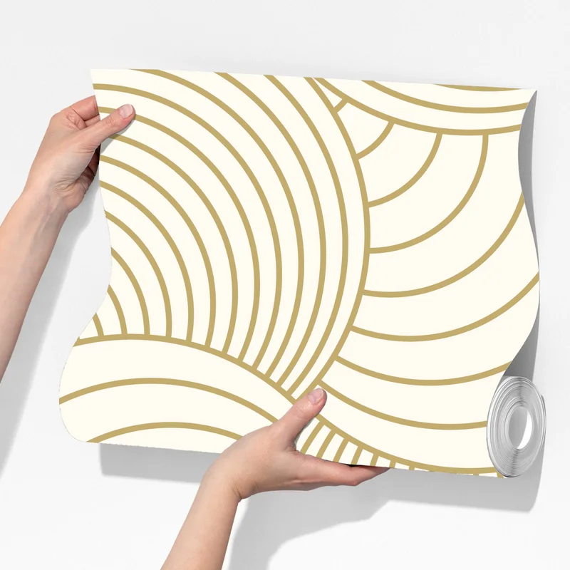 Fototapete goldenes art deco kreismuster Fototapete goldenes art deco kreismuster