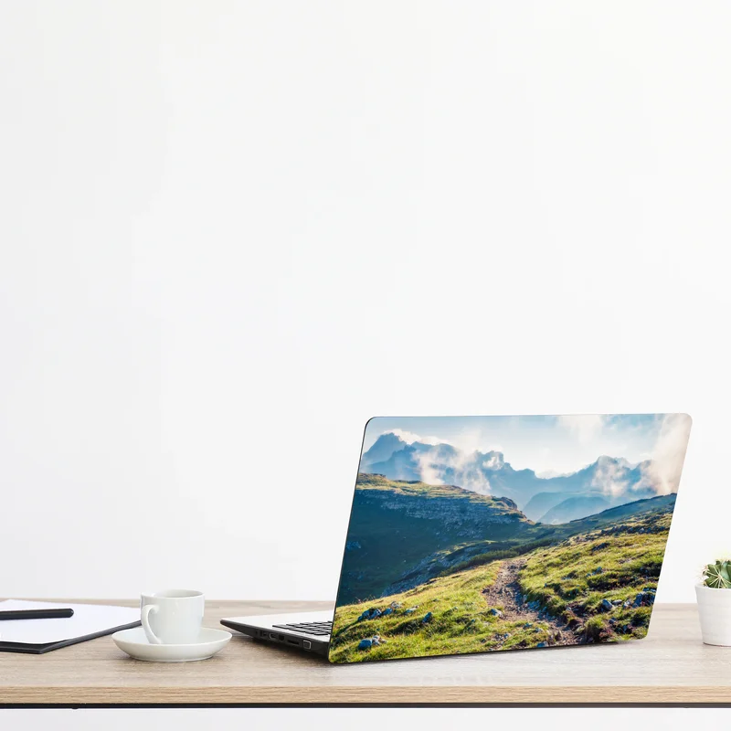 Naklejka na laptopa mglisty poranek na Monte Piana, Dolomity Naklejka na laptopa mglisty poranek na Monte Piana, Dolomity