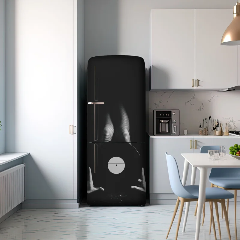 Kühlschrankaufkleber schallplatte und beine in netzstrümpfen Kühlschrankaufkleber schallplatte und beine in netzstrümpfen