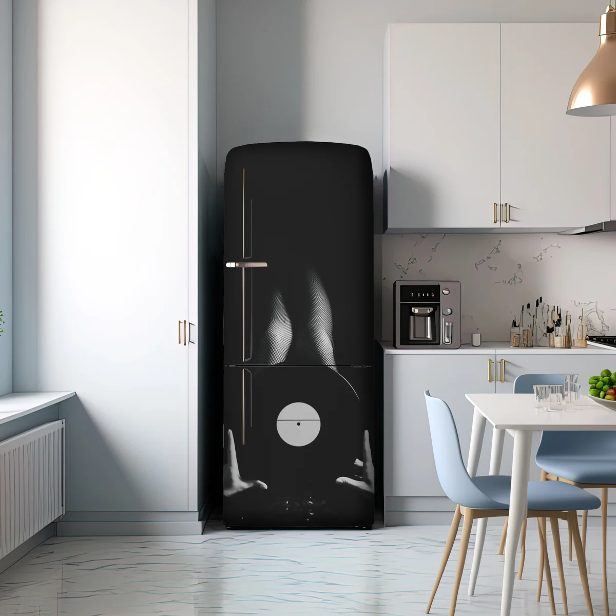 Kühlschrankaufkleber schallplatte und beine in netzstrümpfen Kühlschrankaufkleber schallplatte und beine in netzstrümpfen