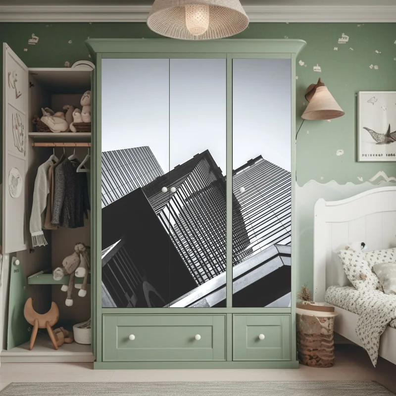 Schrankaufkleber Hongkong hochhaus perspektive