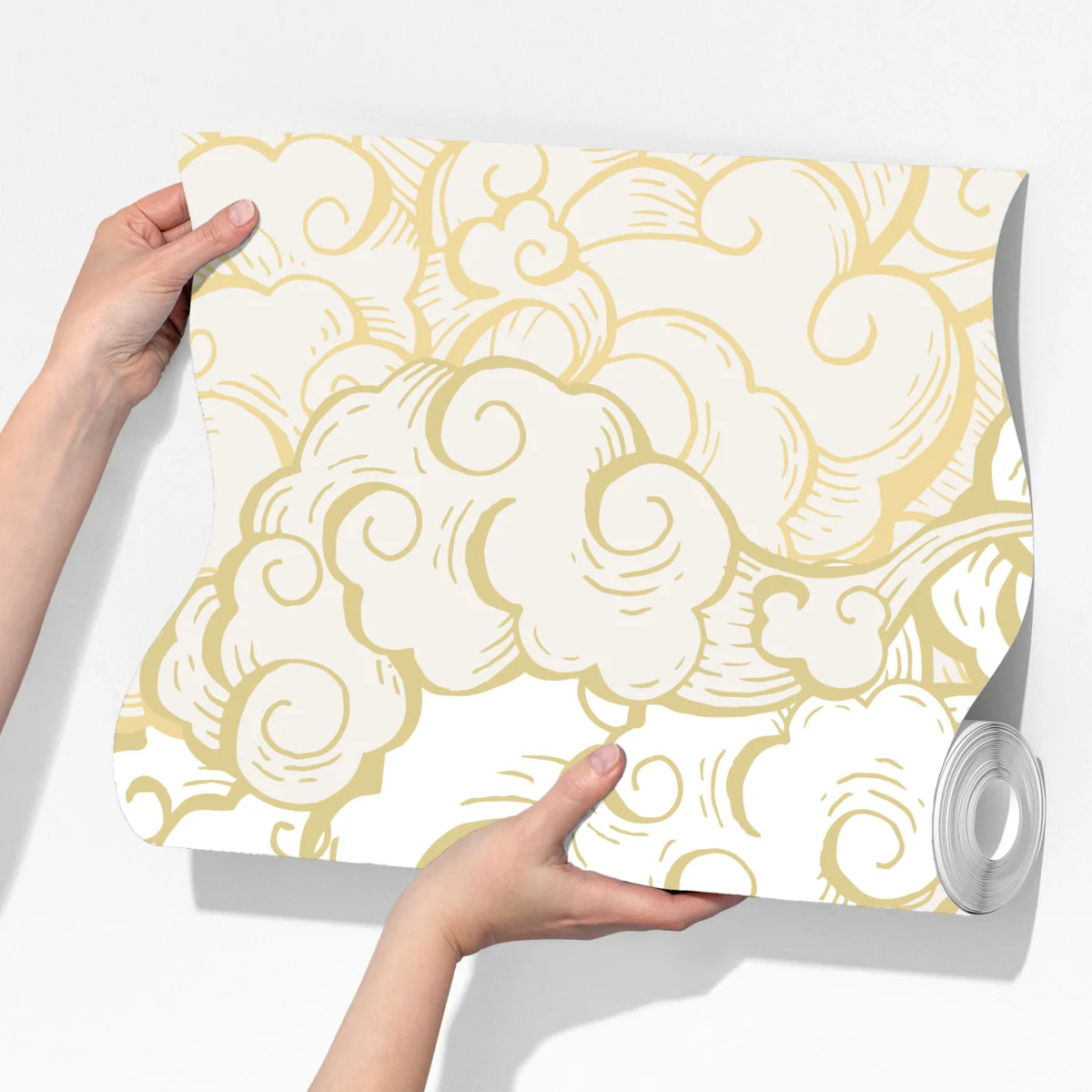 Fototapeta ornamentalny złoty wzór chmur Fototapeta ornamentalny złoty wzór chmur