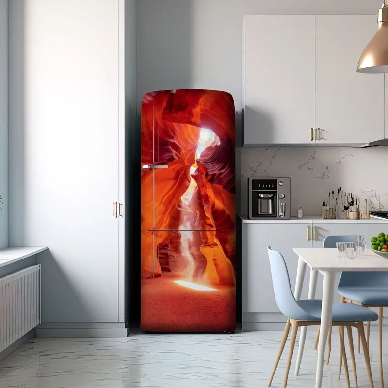 Kühlschrankaufkleber sonnenstrahl in einer sandsteinschlucht