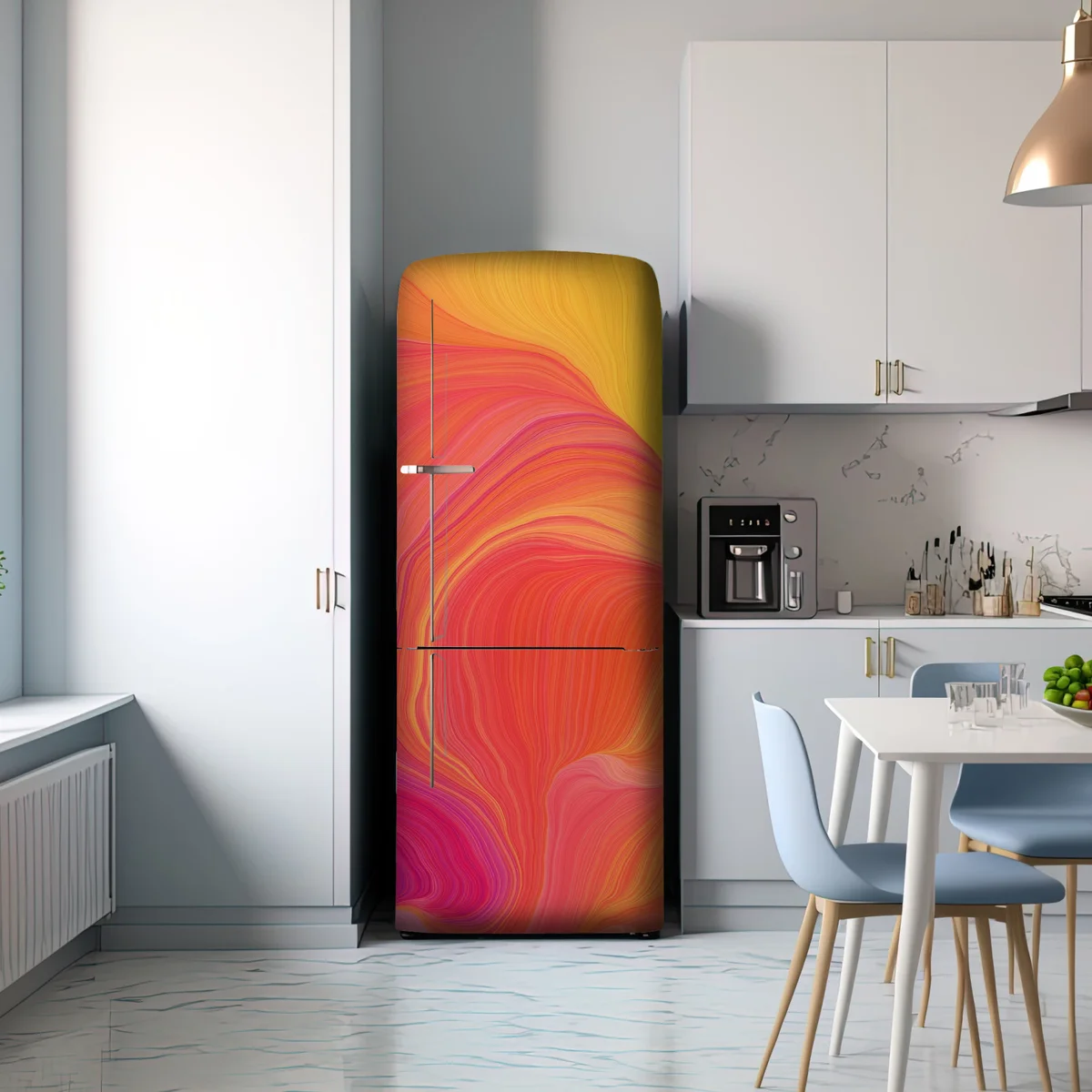 Kühlschrankaufkleber leuchtende fließende farbwellen Kühlschrankaufkleber leuchtende fließende farbwellen