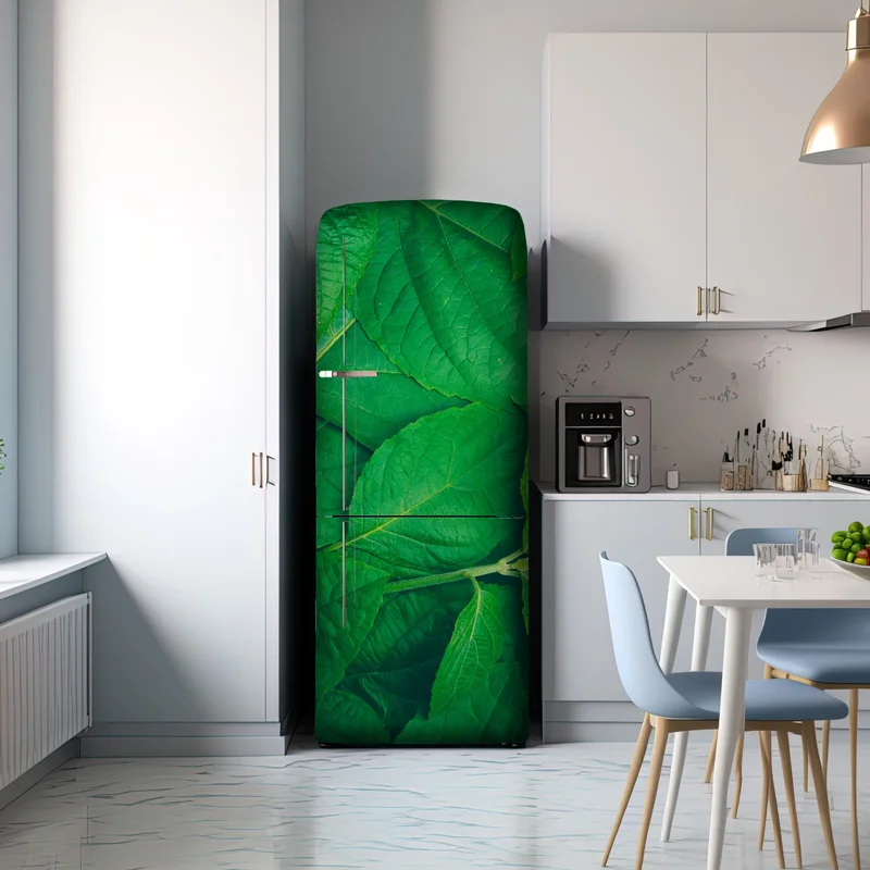 Kühlschrankaufkleber saftige grüne blätter