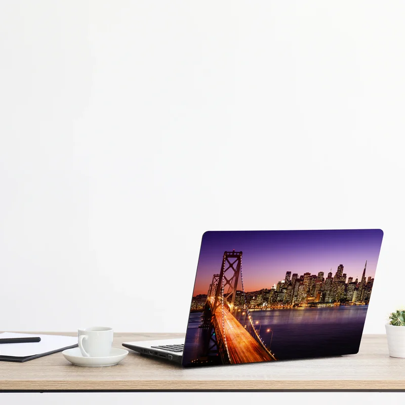 Laptop-Aufkleber San Francisco skyline bei sonnenuntergang