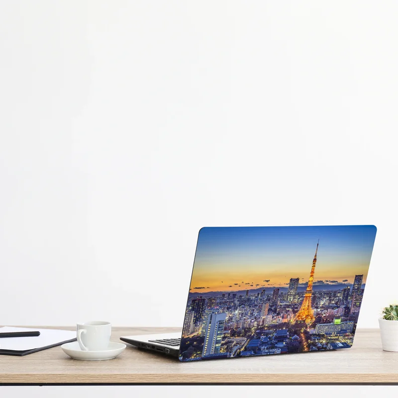 Laptop-Aufkleber Tokyo Tower bei dämmerung Laptop-Aufkleber Tokyo Tower bei dämmerung