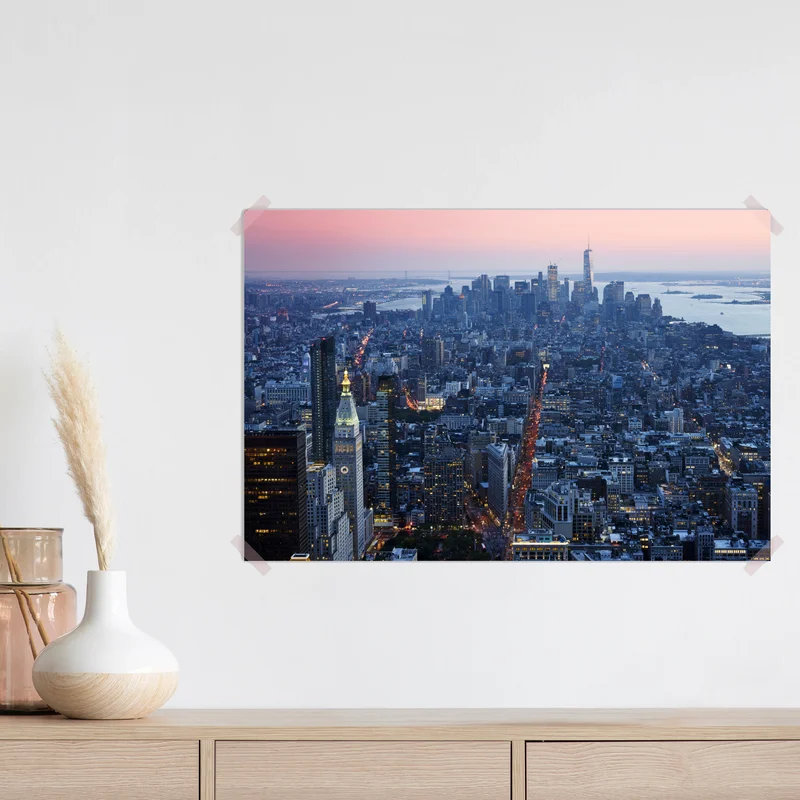 Poster sonnenuntergang über Manhattan skyline Poster sonnenuntergang über Manhattan skyline