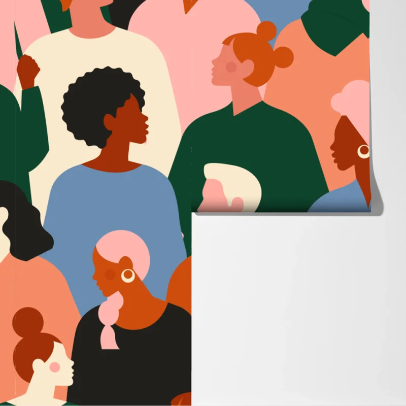 Fototapeta wzór portretów zróżnicowanej społeczności Fototapeta wzór portretów zróżnicowanej społeczności