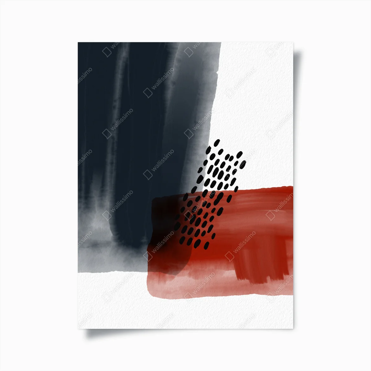 Poster abstrakte aquarellkomposition mit punkten • Poster bei Wallnifity® Poster abstrakte aquarellkomposition mit punkten • Poster bei Wallnifity®