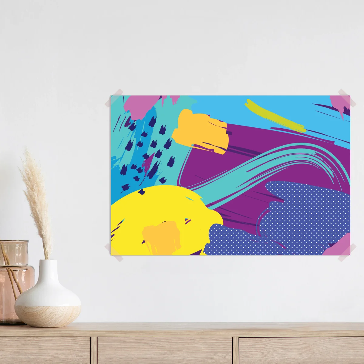 Poster lebendige abstrakte pop-art komposition Poster lebendige abstrakte pop-art komposition