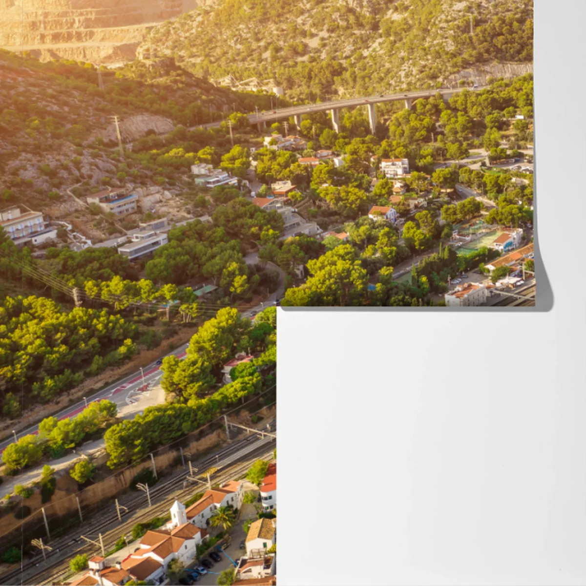 Fototapete türkise küstenlandschaft aus der vogelperspektive Fototapete türkise küstenlandschaft aus der vogelperspektive