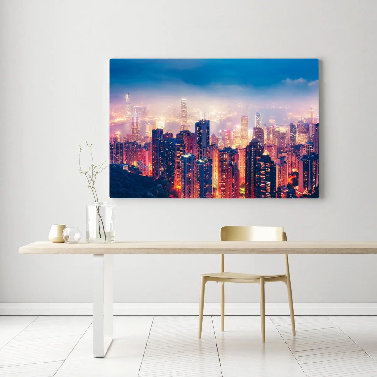 Leinwandbild Hongkong nächtliche skyline vom Victoria Peak Leinwandbild Hongkong nächtliche skyline vom Victoria Peak