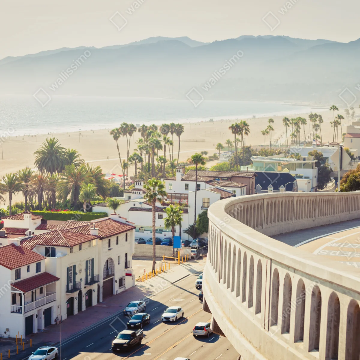 Leinwandbild Santa Monica küstenpanorama Leinwandbild Santa Monica küstenpanorama
