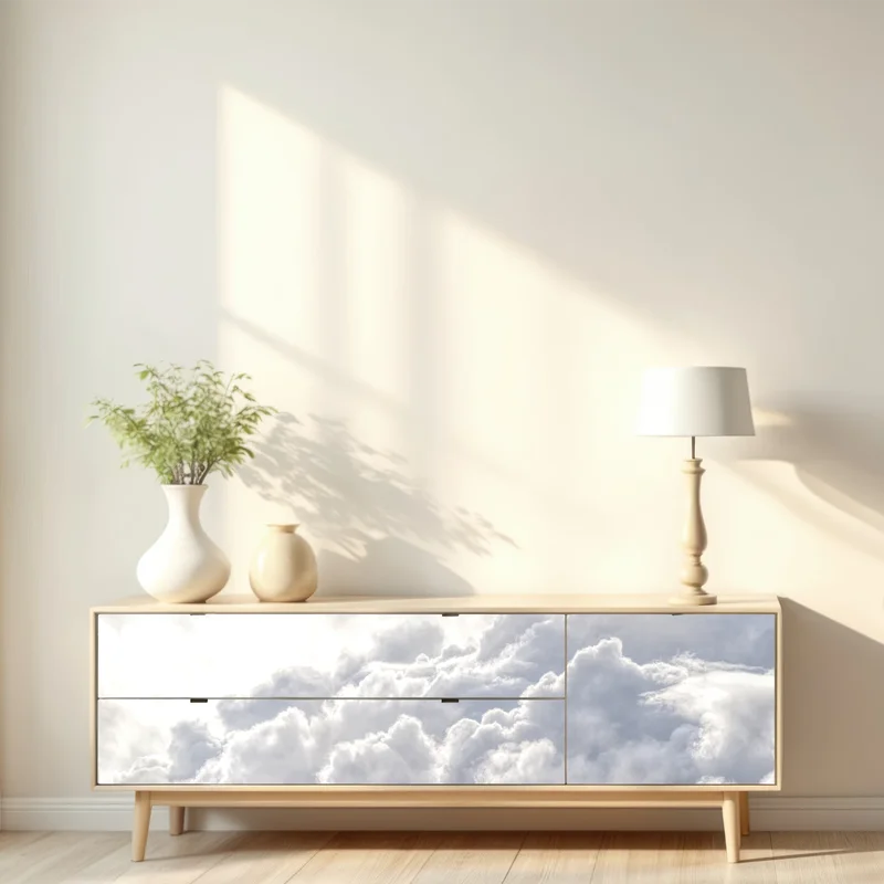 Repositionierbarer Aufkleber ätherische wolkenlandschaft