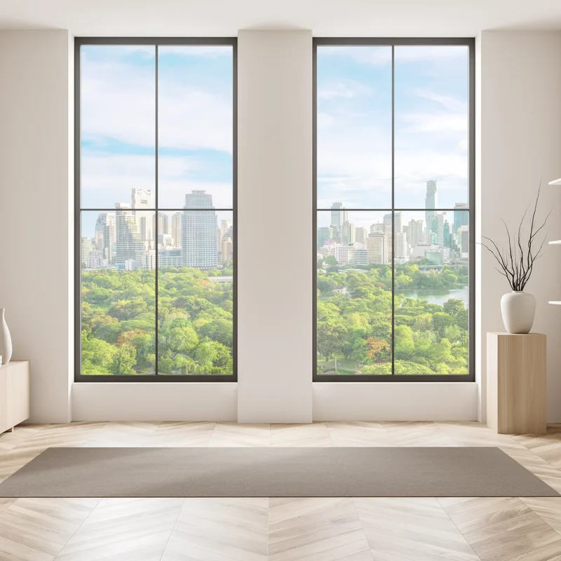 Fensteraufkleber lebendige Bangkok skyline über Lumpini Park