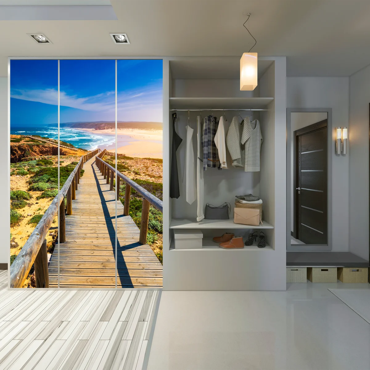 Schrankaufkleber steg zur Praia da Bordeira Schrankaufkleber steg zur Praia da Bordeira