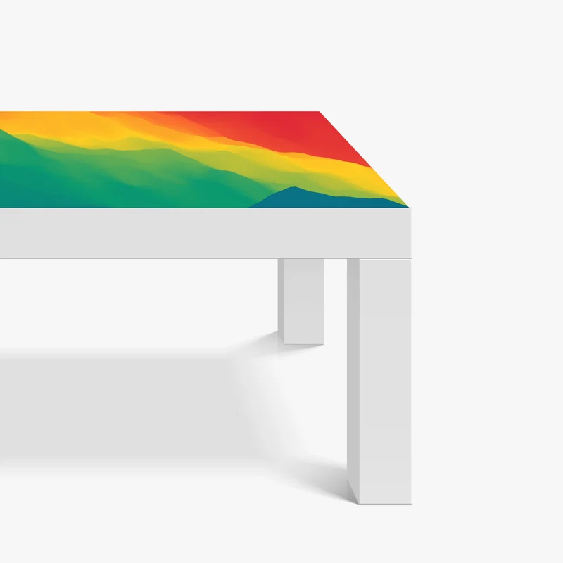 Tischaufkleber und Schreibtischaufkleber kräftiger geschichteter bergverlauf