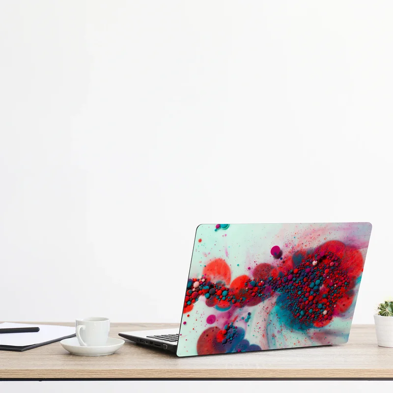 Naklejka na laptopa żywy marmurowy wybuch kolorów