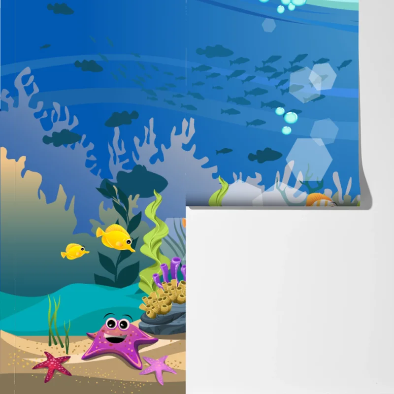 Fototapete verspielte unterwasserwelt mit korallenriff Fototapete verspielte unterwasserwelt mit korallenriff