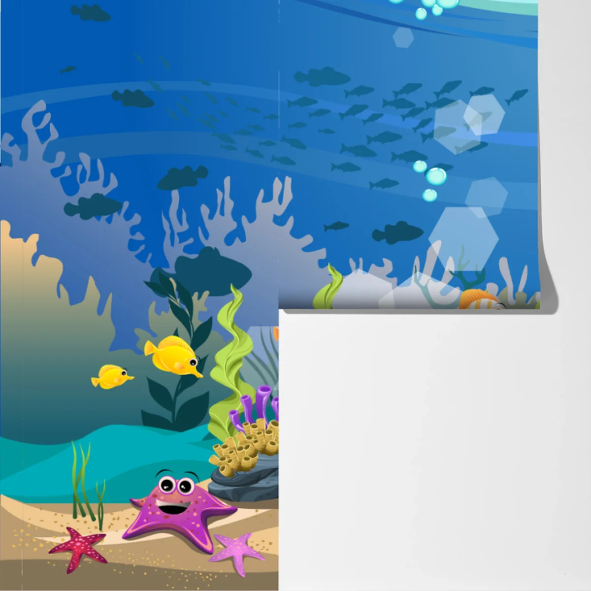 Fototapete verspielte unterwasserwelt mit korallenriff Fototapete verspielte unterwasserwelt mit korallenriff