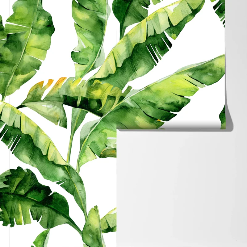 Fototapete tropisches bananenblatt aquarellmuster Fototapete tropisches bananenblatt aquarellmuster