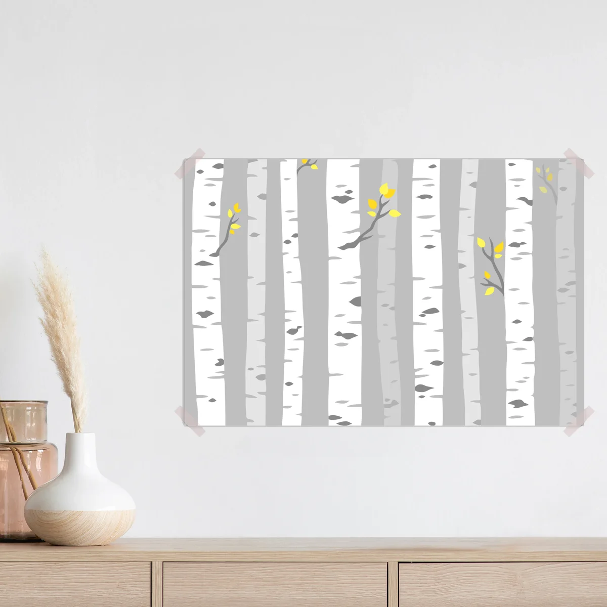 Poster skandinavischer birkenwald Poster skandinavischer birkenwald