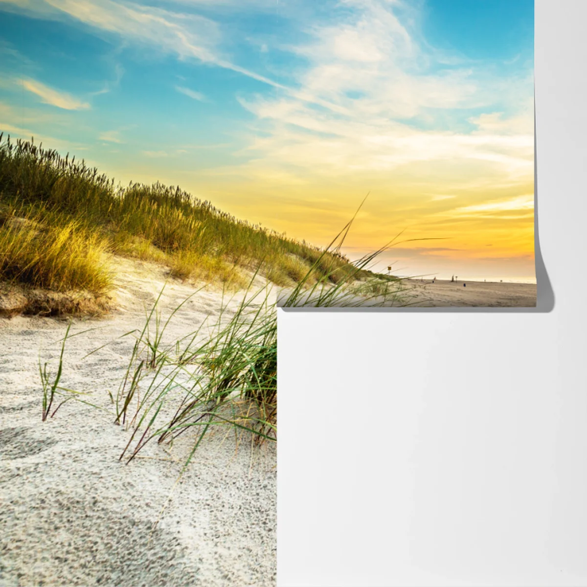 Fototapete sonnenuntergang über ruhigen dünen Fototapete sonnenuntergang über ruhigen dünen