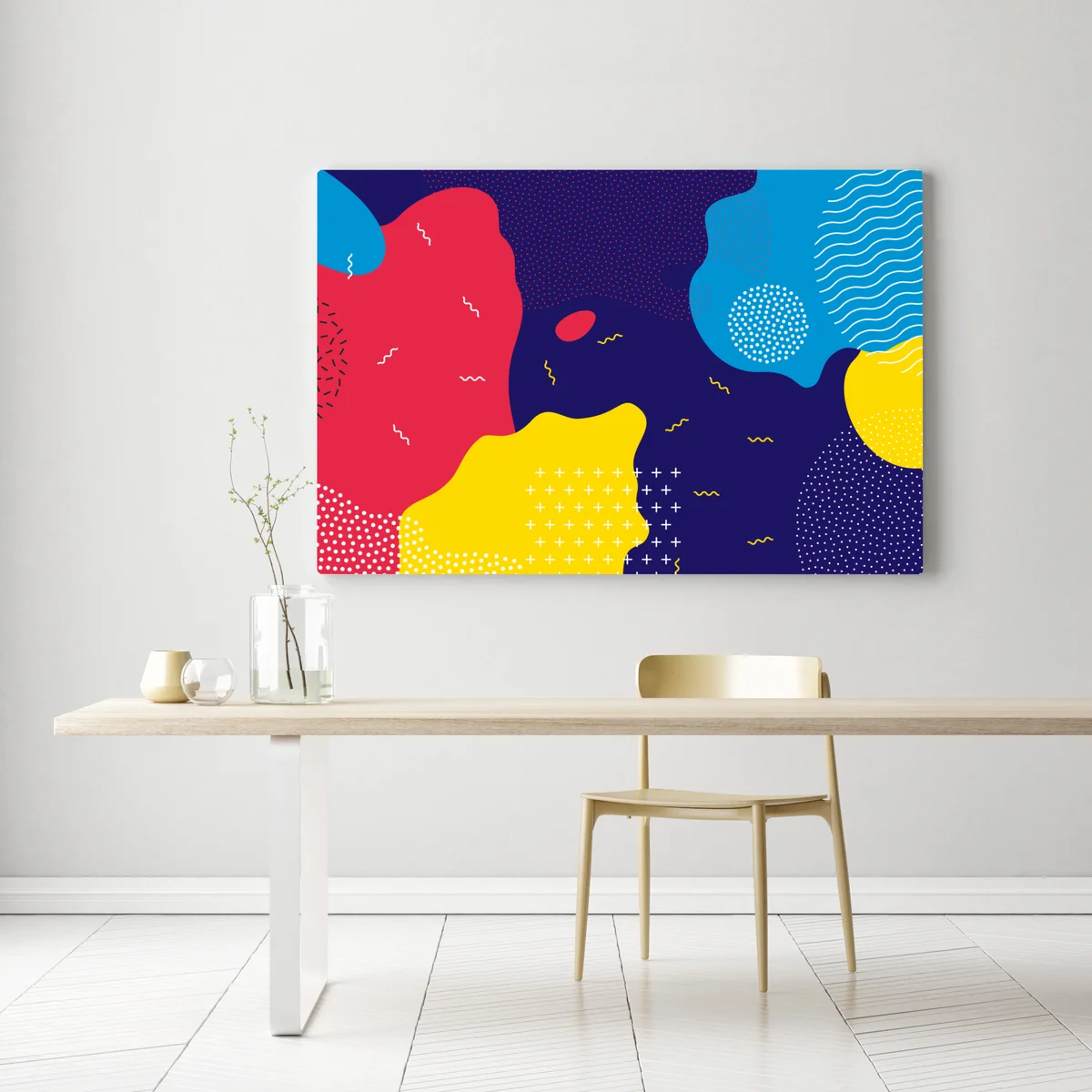 Leinwandbild lebhaftes abstraktes formenmuster Leinwandbild lebhaftes abstraktes formenmuster