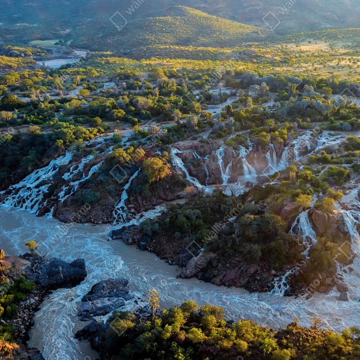 Fototapete sonnenaufgang bei Epupa Falls am Kunene Fototapete sonnenaufgang bei Epupa Falls am Kunene
