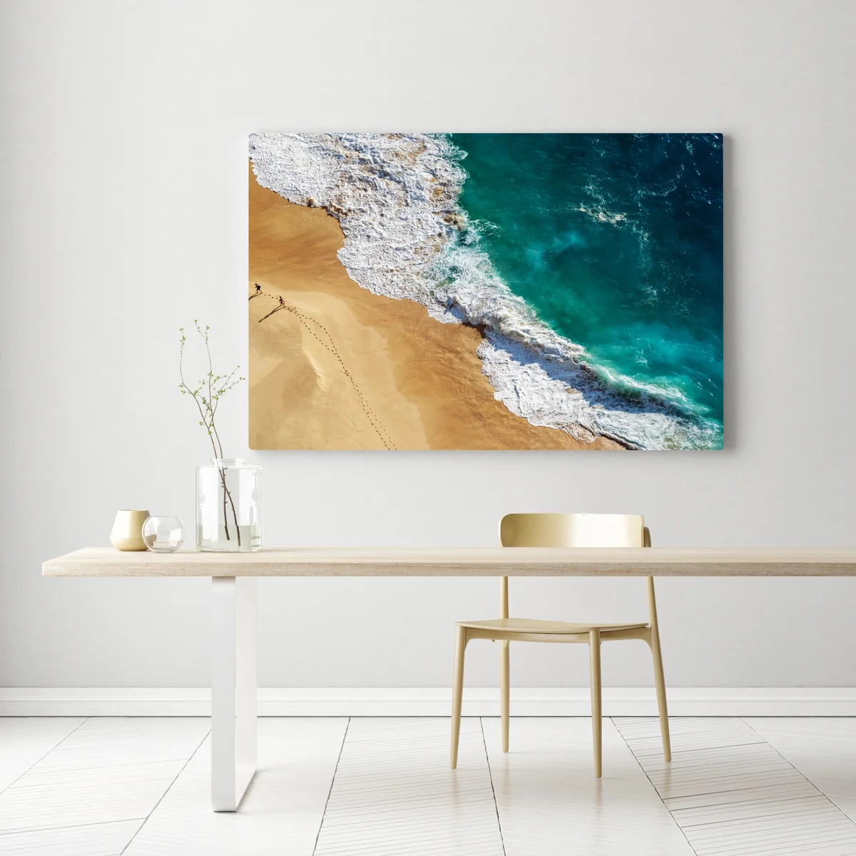 Leinwandbild türkisfarbene wellen am Kelingking Beach Leinwandbild türkisfarbene wellen am Kelingking Beach