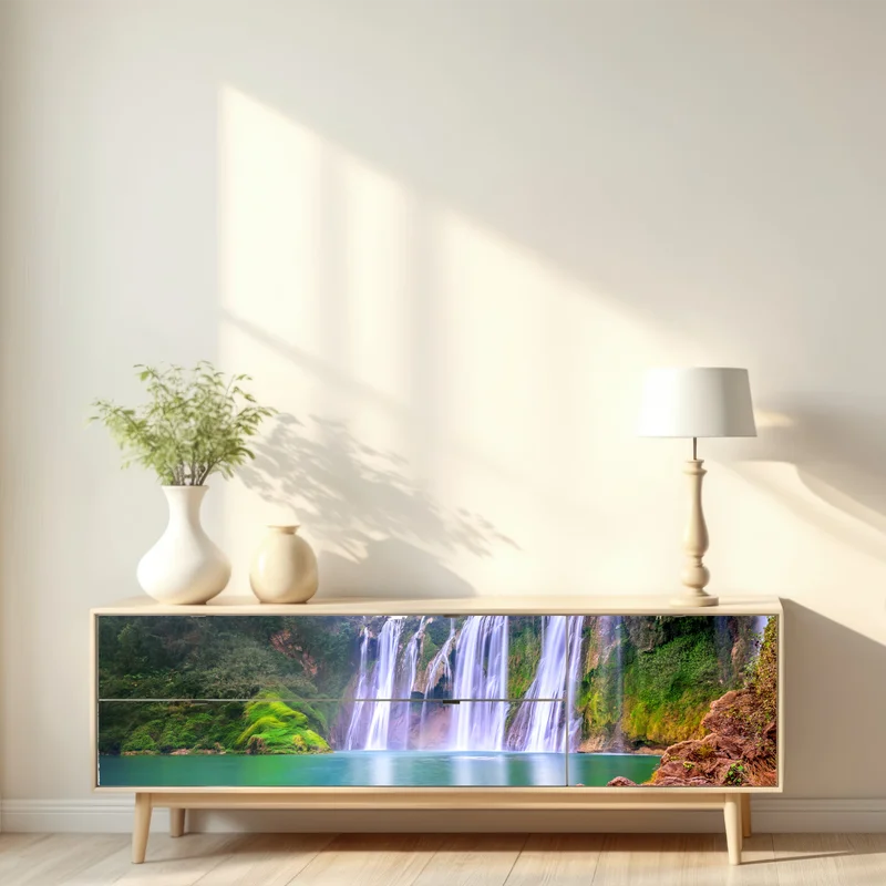 Repositionierbarer Aufkleber wasserfall Jiulong in Luoping