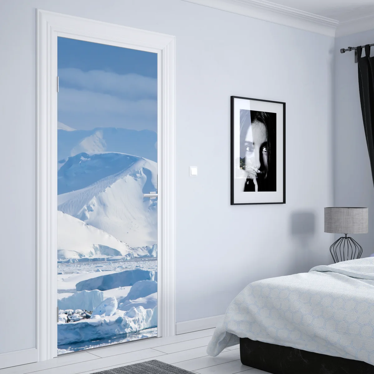 Türaufkleber verschneite berglandschaft Türaufkleber verschneite berglandschaft