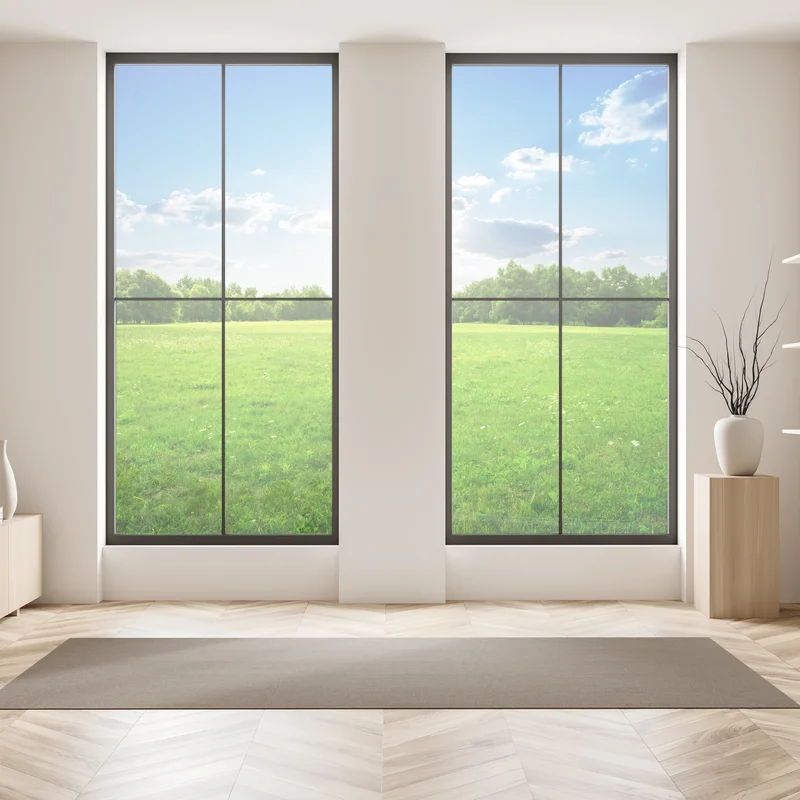 Fensteraufkleber sonnige grüne wiese