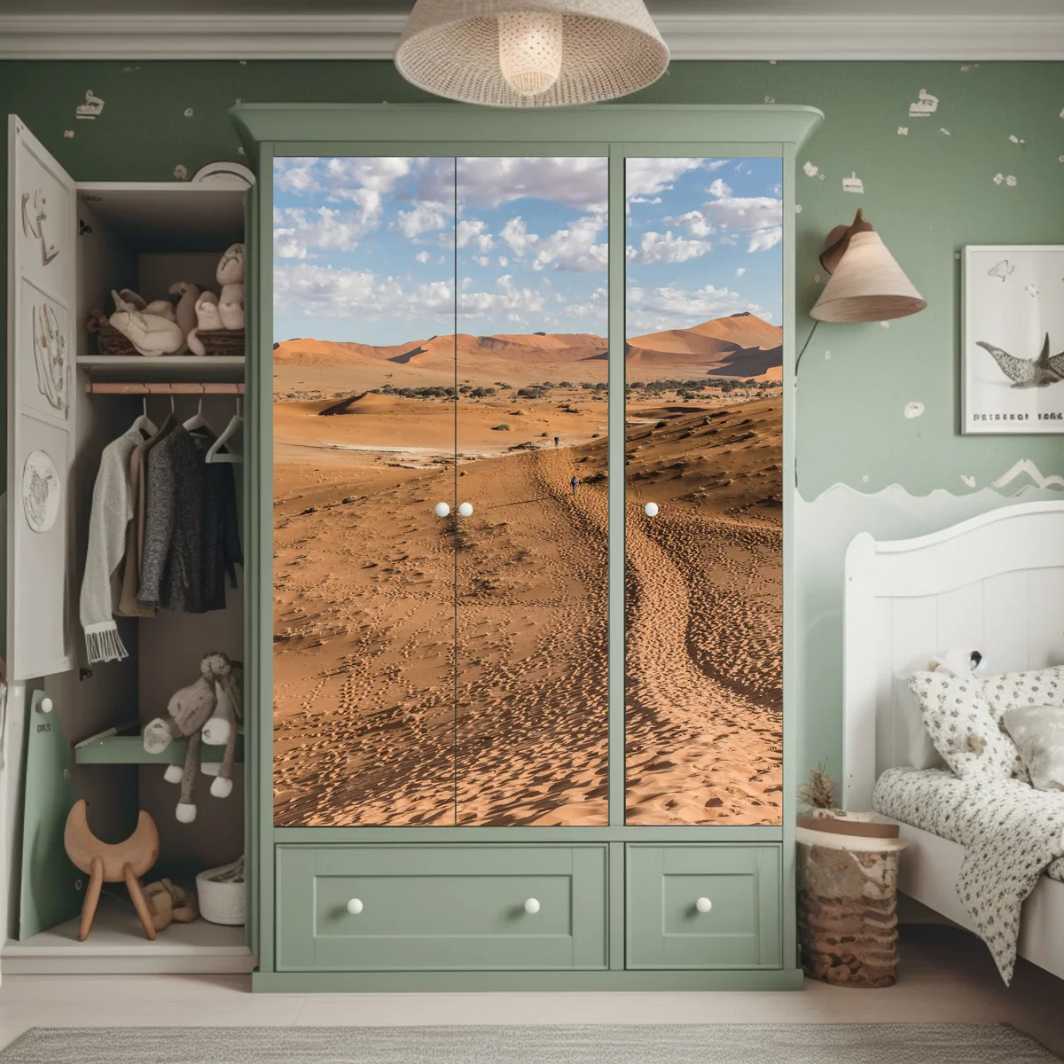 Schrankaufkleber weite wüstendünen unter blauem himmel Schrankaufkleber weite wüstendünen unter blauem himmel