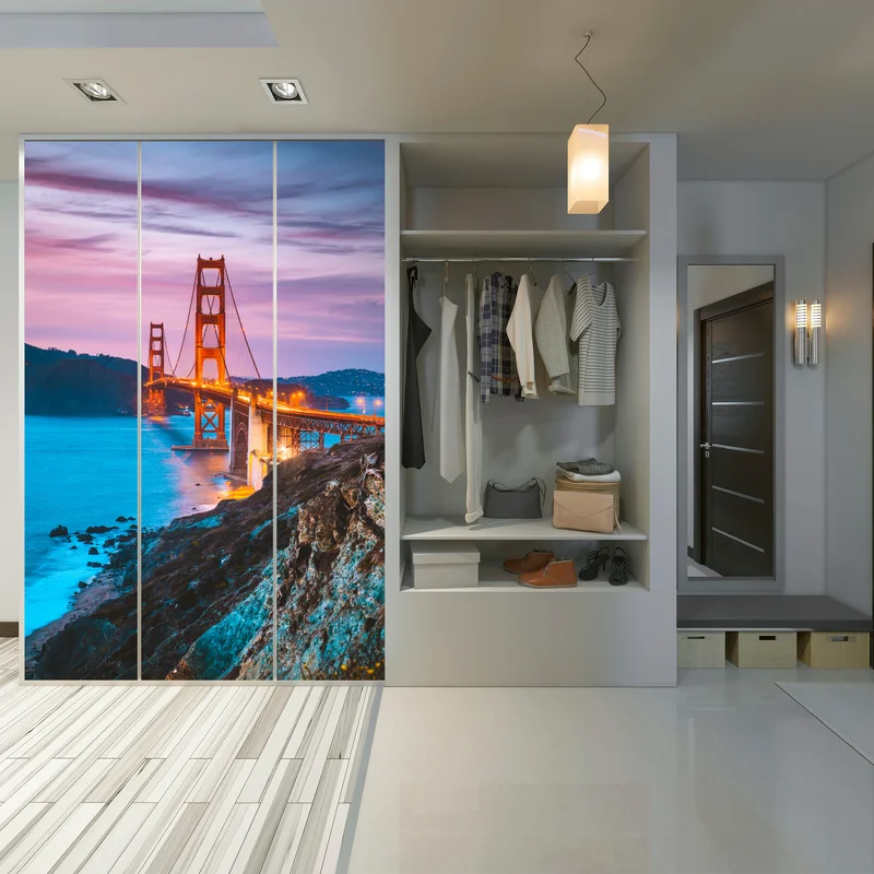 Schrankaufkleber Golden Gate Bridge in der dämmerung, San Francisco