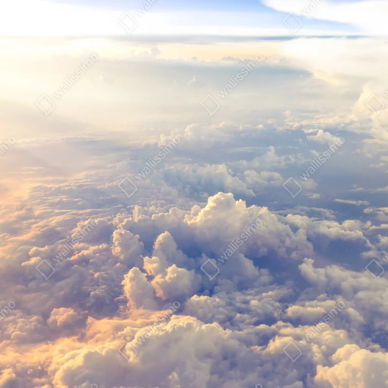Leinwandbild sonnenbeschienene wolken über dem horizont Leinwandbild sonnenbeschienene wolken über dem horizont