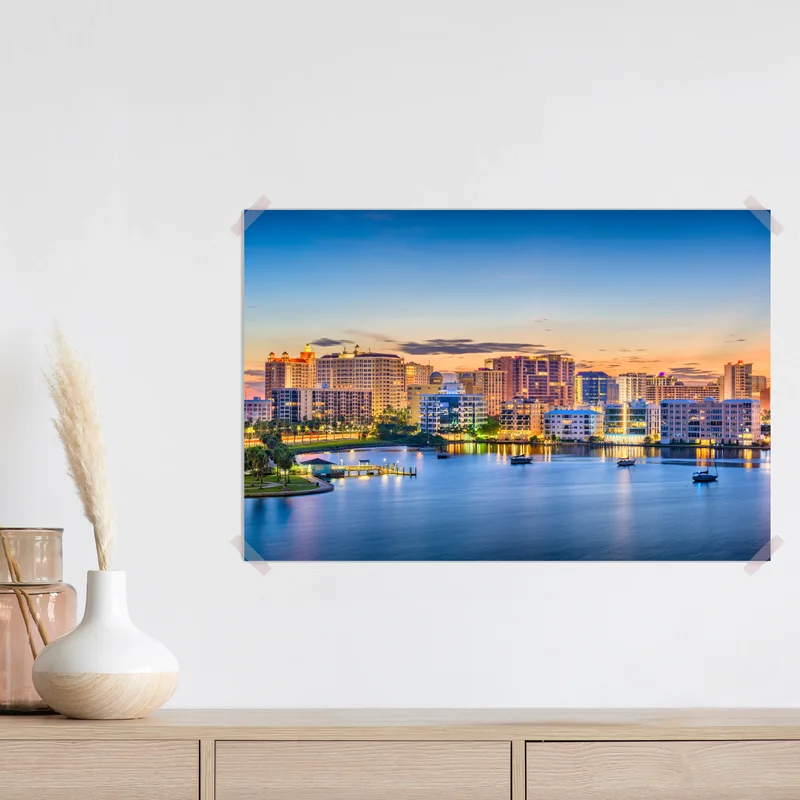 Poster Sarasota bei dämmerung über der bucht Poster Sarasota bei dämmerung über der bucht