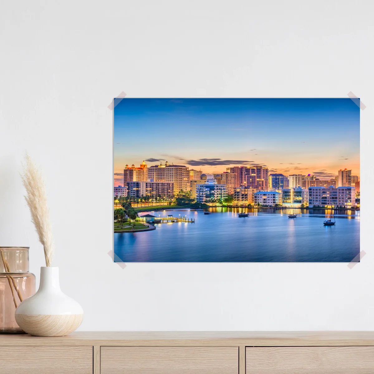Poster Sarasota bei dämmerung über der bucht Poster Sarasota bei dämmerung über der bucht