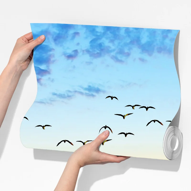 Fototapete steg bei sonnenuntergang über ruhigem see Fototapete steg bei sonnenuntergang über ruhigem see